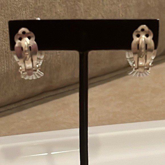 Sterling Silver Owl Clip On Earrings 925 Peridot Eyes Chalcedony Doublet Body - Picture 10 of 12